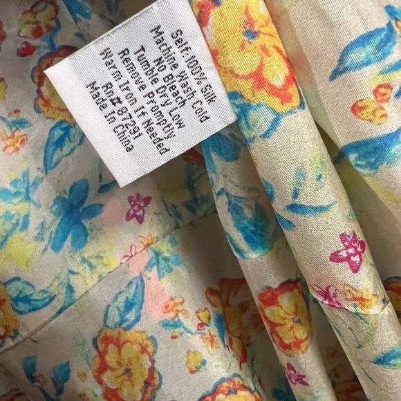 Johnny Was Silk Floral Blazer Jacket Small S NEW - Picture 6 of 7